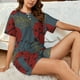 thumbnail image 4 of Balery Ladybug Conjunto de Pijama para Mujer con Estampado, Dos Piezas de Manga Corta y Shorts, Ropa de Dormir Suave con Cuello Redondo y Bolsillos-Medium, 4 of 6