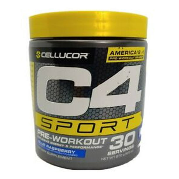 Cellucor C4 Sport, PREWORKOUT BLUE RASPBERRy 9.5 oz, Exp 04/2024