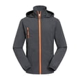 thumbnail image 1 of Dagugfen Veste d'Entraînement pour Hommes à Capuche Manches Longues Fermeture Éclair Ample Extensible Manteau de Randonnée Extérieur avec Poches, 1 of 4