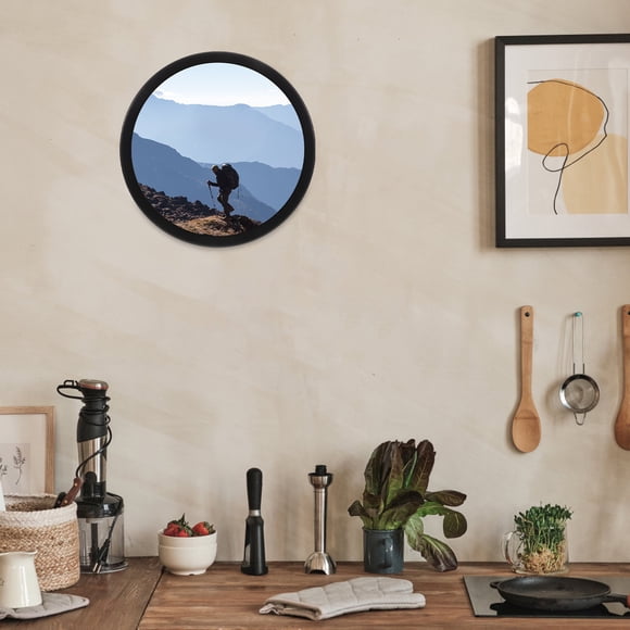 OULII Circular Photo Frame Wall Hanging for Renters 1Pack