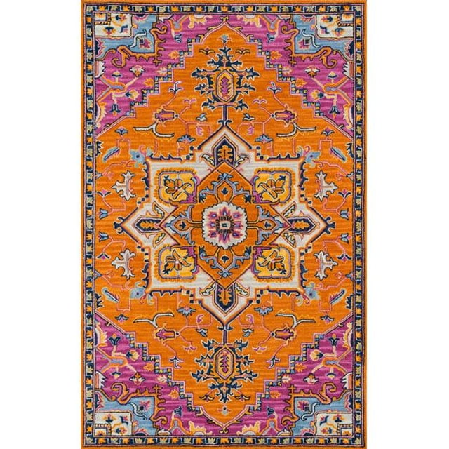 Momeni IBIZAIBI-2ORG6090 Hand Tufted Ibiza Rectangle Rug, Orange - 6 x 9 ft.