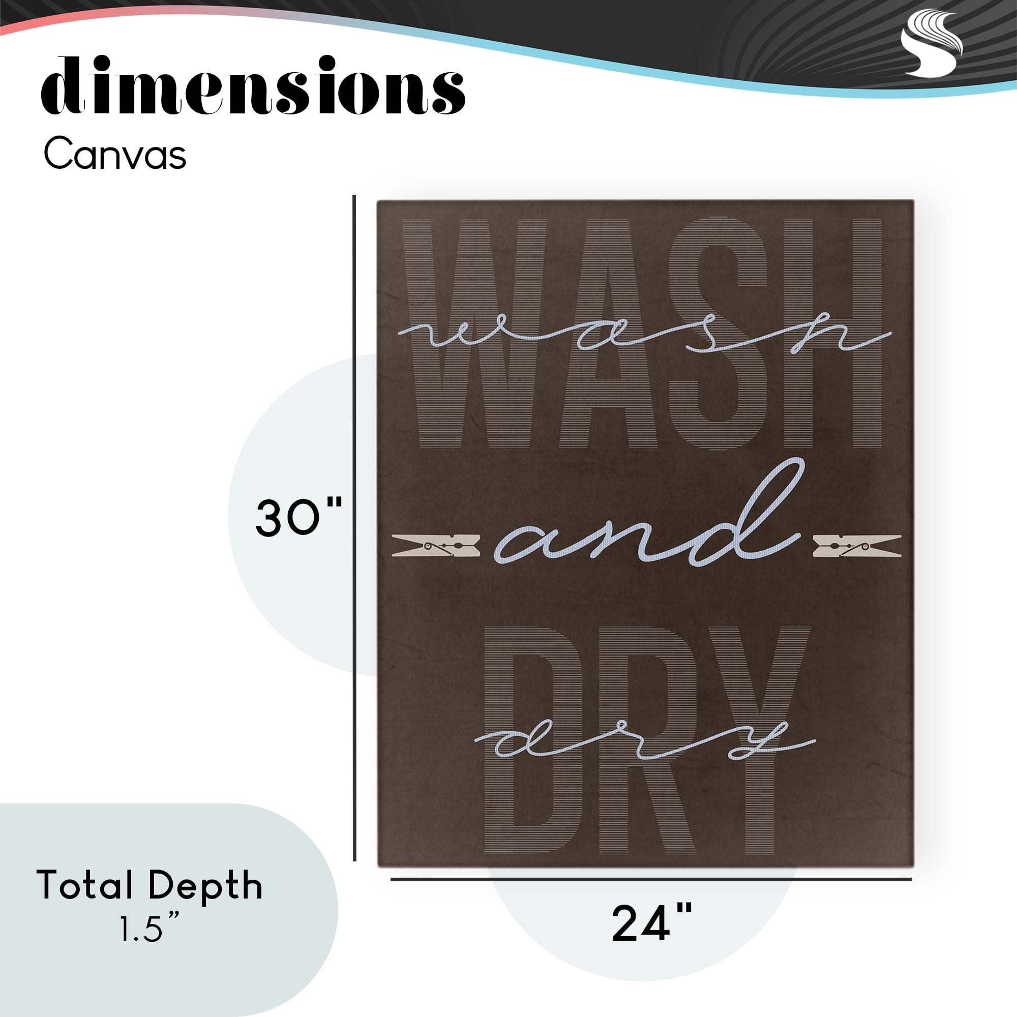 Wash And Dry Brown Canvas Wall Art, design by Marcus Prime