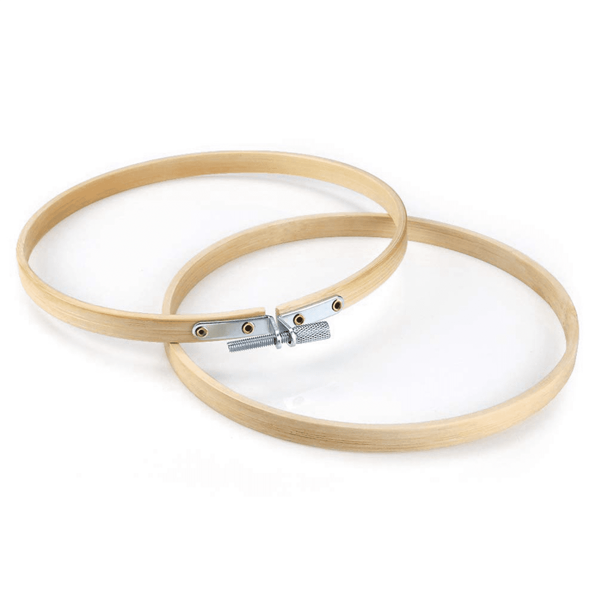 16 Pieces 8 Inch Wooden Round Embroidery Hoops Adjustable Bamboo Circle Hoop Ring Bulk Wholesale