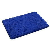 Royal Blue Chenille Bathroom Carpet, Absorbent Bathroom Mat, Soft Comfortable Furry Durable Thickened, Machine Washable Reusable, Living Room Bathroom Floor Mat, 40×60cm,forLiving Room Bathroom