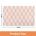 thumbnail image 4 of Luxury Checkered 20x32in Bath Rug | Non-Slip, Super Soft | Microfiber, Absorbent | Perfect Bath Carpet for Bathroom Floor, 4 of 5