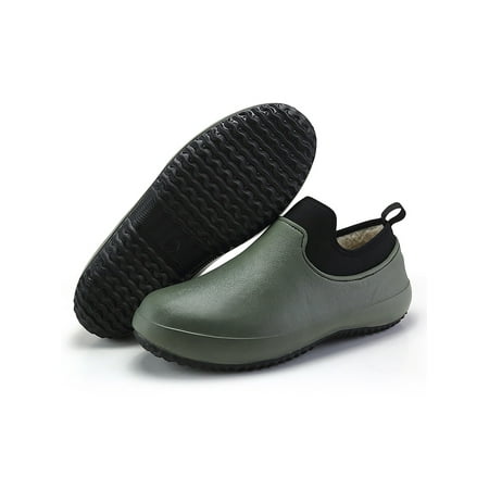 

Lacyhop Womens Mens Slip On Casual Water Boot Plush Lined Waterproof Winter Shoes
