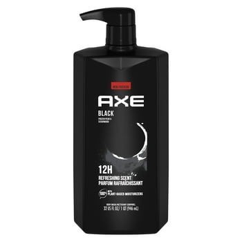 AXE Body Wash 12h Refreshing Scent  Black Frozen Pear & Cedarwood Men's Body Wash, 32 oz