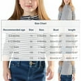 thumbnail image 3 of Cowsor Girls Striped Long Sleeve Shirts Drop Shoulder Casual Fashionable Crewneck Blouse Tee Tops, 3 of 6