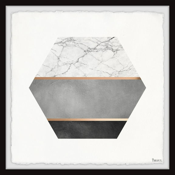 Parvez Taj "Hexagon Marble" Framed Painting Print