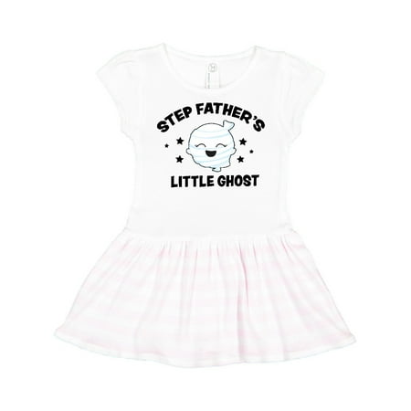 

Inktastic Cute Step Father s Little Ghost with Stars Gift Toddler Girl Dress