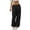 Black, variant on EDFBUYKRS Female Women Pants Casual Womens Fall Pantsuits Dressy Casual Women's Plus Size Tethered Straight Cargo Pants Straight Wide Leg Loose Casual Trousers Xxl