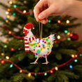 thumbnail image 5 of ShaoXinWan Christmas 2D Acrylic Hanging Ornaments, Flat Printed Festive Pendant, Decorative Hanging Decor for Car Rearview Mirror Christmas Tree Home Window & Wall Holiday Decorations, 5 of 9