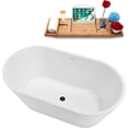 thumbnail image 2 of 54" Streamline NB5160ORB Soaking Freestanding Tub and Tray With Internal Drain in Matte Oil Rubbed Bronze, 2 of 7