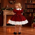 thumbnail image 5 of YunPes Baby Christmas Dress Girls Xmas Cute Puff Sleeve Ruffle Princess Dress Casual Cozy Holiday Party One Piece Clothes Set, 5 of 8