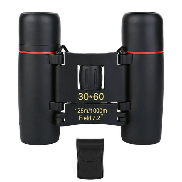 Mini Binoculars 30x60 High Definition Wide Viewing Portable Low Light Night Vision Binocular Telescope Green Film