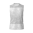 thumbnail image 6 of Picia Silver Glitter mens Cotton Tank Undershirts , Moisture-wicking Ribbed Tanks, Lightweight Cotton Tank Undershirts-Medium, 6 of 8