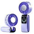 thumbnail image 2 of Qocolhg Portable Mini Turbo Fan, High Speed Handheld Fans with Power Display, USB Rechargeable Battery Small Fan, Foldable Personal Cooling Fan for Women Kids Indoor Outdoor Travel Purple Clearance, 2 of 9
