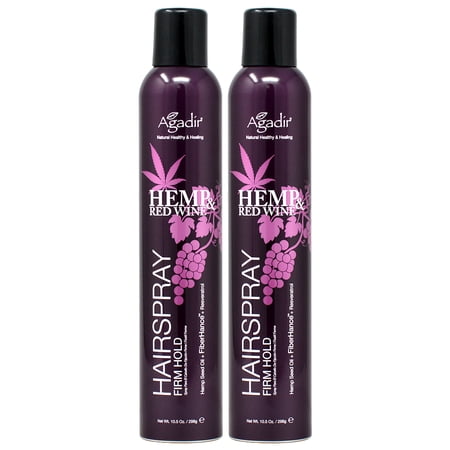 Agadir Hemp & Red Wine Hairspray Firm Hold 298g/10.5oz (Pack of 2)