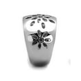 thumbnail image 4 of Stainless Steel 316 High Polished Flower Design Fashion Ring Women's Size 9, 4 of 5