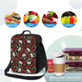 thumbnail image 4 of Disketp Red Rose Skull Bolsa Térmica Estampada para Almuerzo, Lonchera para Hombres y Mujeres Adultos, 4 of 7