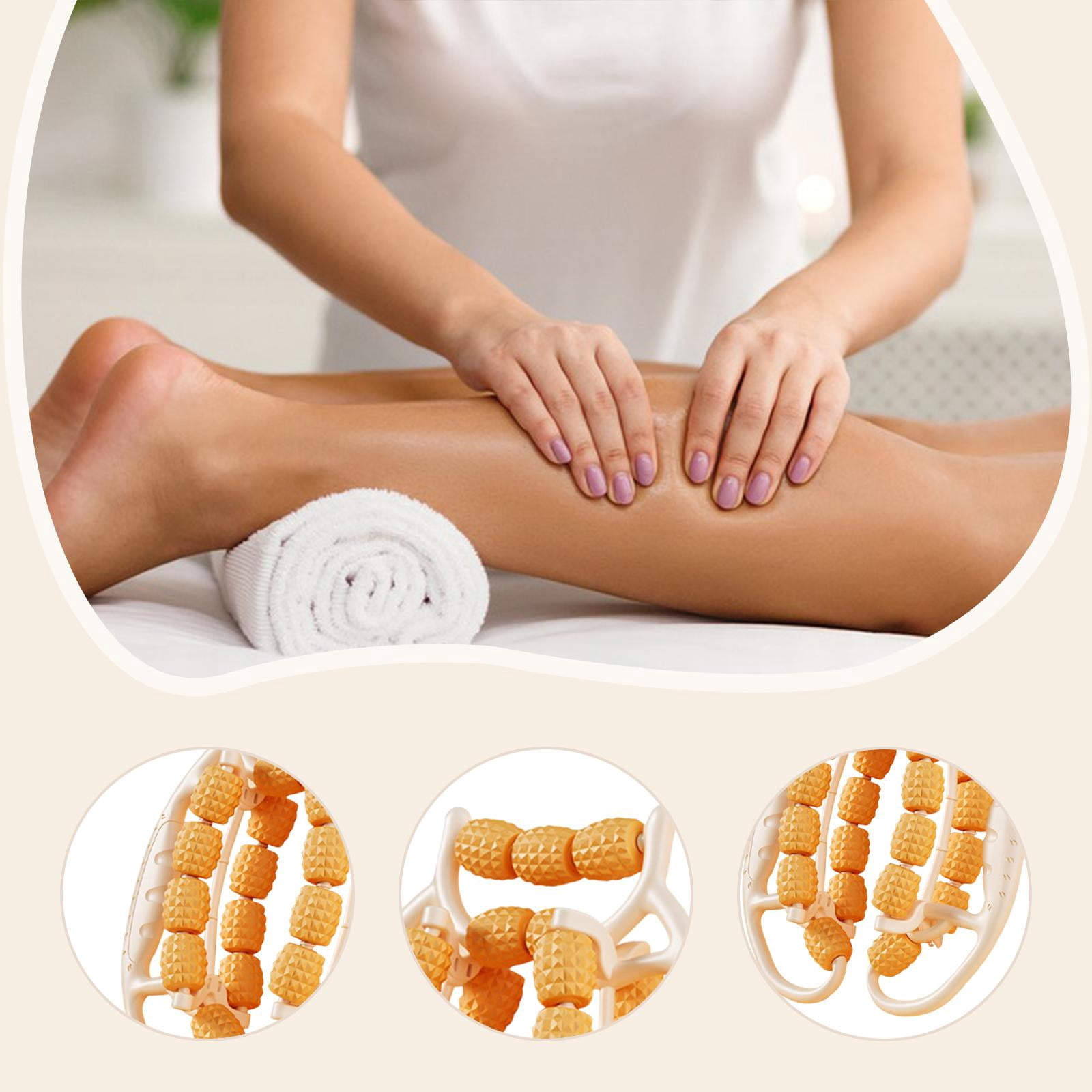 Dualoai Fascia Muscle Relax Roller Massagers Circular Leg Clamps for Hands Shoulders Orange