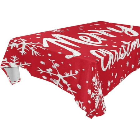 

Square printed tablecloth: home tablecloths washable and durable multiple sizes and colors available a must have for restaurant decor. Merry Christmas with Red