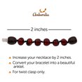 thumbnail image 3 of Amberalia Baltic Amber 2" extension for Necklace or bracelet- - for twist clasp necklaces only -Polish Cherry, 3 of 6