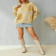 thumbnail image 2 of PENGXIANG Femmes Tricotés Pulls Mignon Pastèque Citron Imprimé Tops Pull Manches Longues Beige Pastèque M, 2 of 8