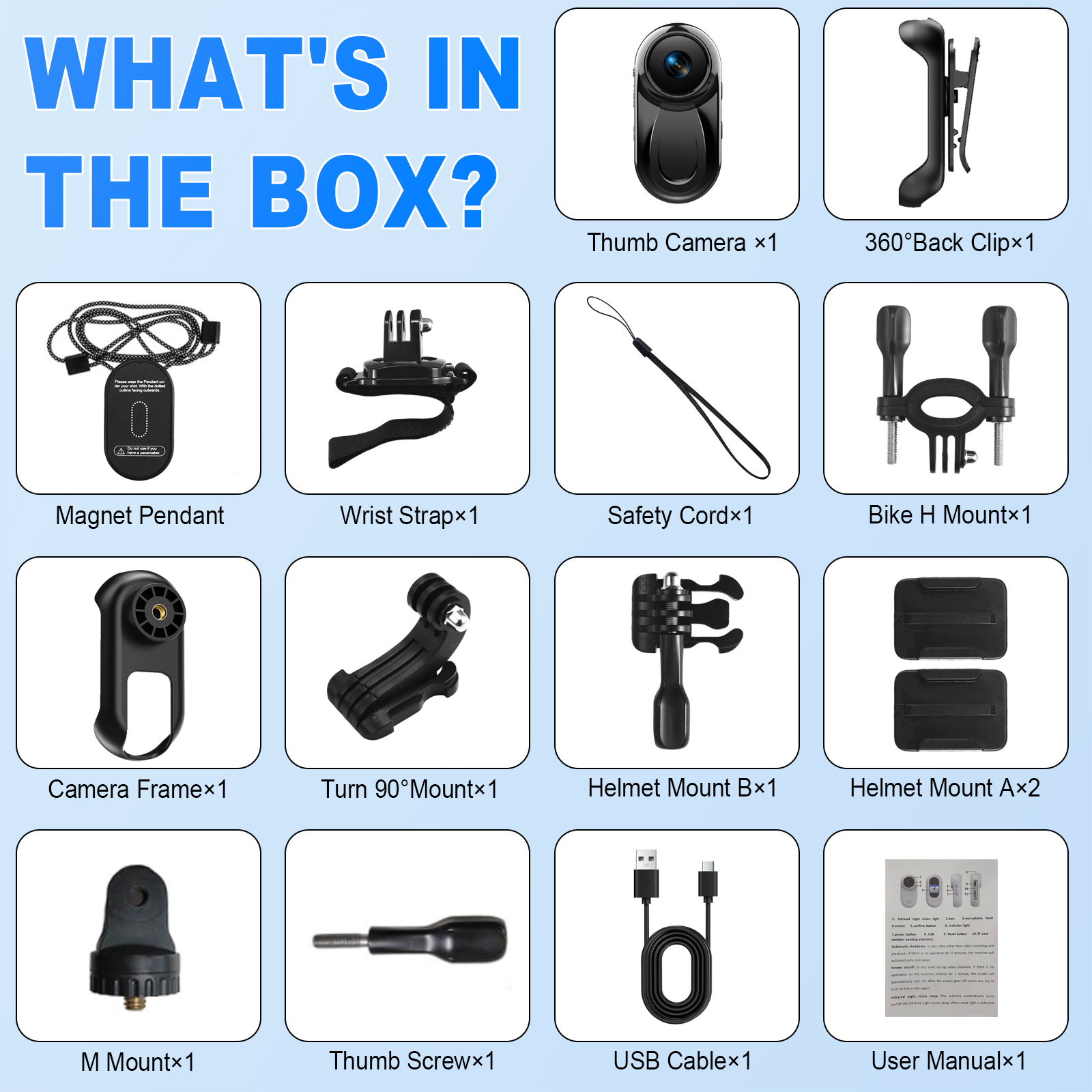 Geryst Mini 1080P Action Camera with 360° Clip Mount photo 4