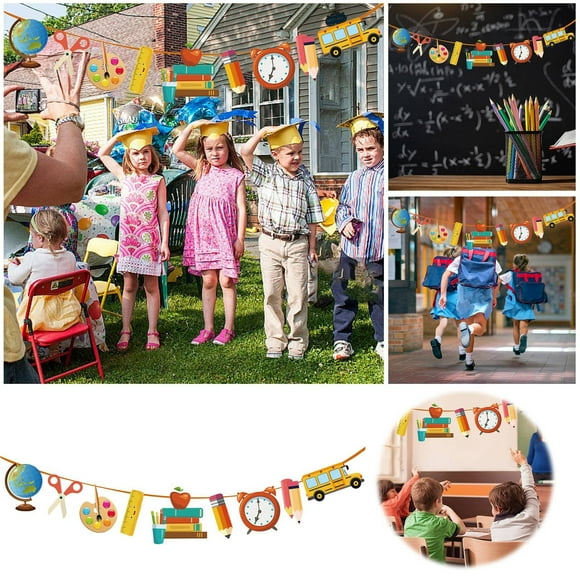 ZZHZGZ Canada Clearance Sale Décorations de la Rentrée Grande 10 Pieds Sans Bricolage / Bannière de la Rentrée Bannière d'Appréciation des Enseignants / Guirlande de la Rentrée Décorations de Fête pour Enseignants