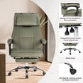 thumbnail image 2 of Velvet Executive Office Chair with Footrest & Reclining Back - Extra Wide & Tall, 300 lbs Weight Capacity, Ergonomic High Back Desk Chair w/ Lumbar Support, Big and Tall Computer Chair, 2 of 10