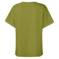 thumbnail image 6 of MIXUE Womens Summer Tops Summer Solid Color V Neck Button Down Short Sleeve Stylish Jacquard Loose Fit Casual Fashion Pullover T Shirts Daily-Wear,Green,XXL, 6 of 6