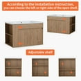 thumbnail image 5 of 30" Bathroom Vanity with Sink Set, Wall Mounted Floating Bathroom Vanities with Adjustable Shelf and Storage Drawers Vanity and Sink Combo, Bathroom Storage Combo Cabinet for Small Space, White, 5 of 9