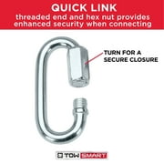 TowSmart 7280 Threaded Safety Chain Quick Links, 2 Pack