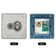 thumbnail image 3 of TV Aerial Socket Wall Plate Satellite Grey PC 88x86mm for Coaxial Cable, 3 of 5
