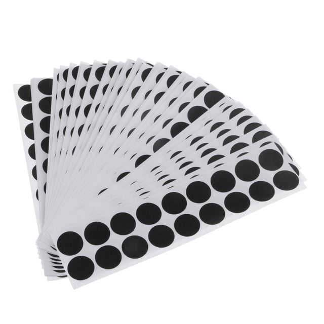 Parches Redondos Adhesivo Autoadhesivo para Objetivos 900 Piezas Color Negro Rojo 2 Cm Sunnimix
