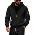 thumbnail image 2 of Dwelliawo Hoodies for Men Tactical Hoodies Full Zip Cargo Pullover Winter Big and Tall Workout Sweatshirt with Pockets Black M, 2 of 8