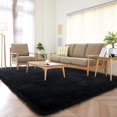 thumbnail image 2 of DETUM Black Rug 6' X 9' Fluffy Area Rugs for Bedroom Soft Living Room Shag Rugs Large Furry Rug 183x275CM Room Nursery Office Decor, 2 of 7