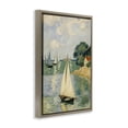 thumbnail image 2 of Stupell Industries Coastal Coastal Sailboats Under Swirling Clouds Brown Floating Frame Canvas Art, 17 x 25, by Angie Hawke, 2 of 8