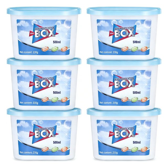 230g *6pcs Desecante Higroscópica,Deshumidificación para la Humedad de Cuarto,Eficientes y sin Fragancia,para Baños,Closet,Armario,Cocinas,Lavanderías,S&