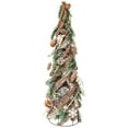 thumbnail image 4 of Northlight Flocked Snowflakes and Pinecones Twisted Twig Artificial Christmas Tree - 24.25", 4 of 9