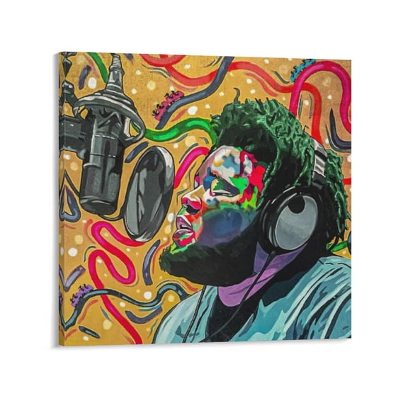 Rod Wave Poster (6) Canvas Wall Art Prints Poster Gifts Photo Picture Painting Posters Room Decor Home Decorative 20x20inch(50x50cm)