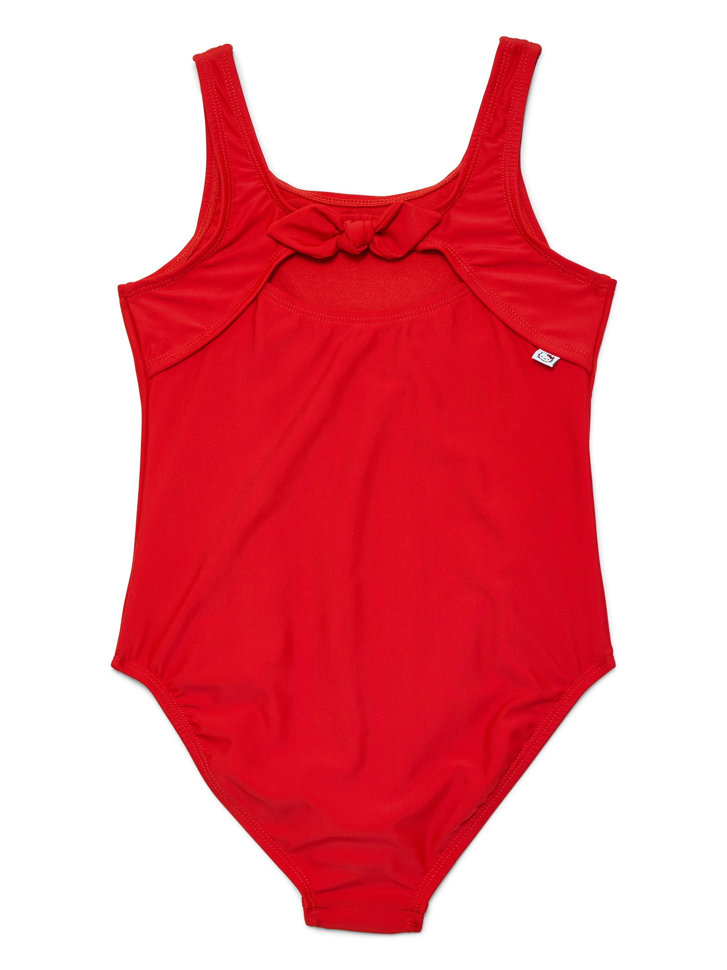 Wonder Nation Girls Hello Kitty Character One Piece Swimsuit, Sizes 4-12