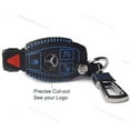 thumbnail image 5 of Dobrev Genuine Leather Cover Case Fob Remote Protector KeyChain Skin Holder Keyless Entry for Mercedes Benz C E S G M R SL Class Smart Key, 5 of 8