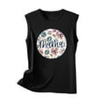 thumbnail image 3 of Qiopertar Blouse Sans Manches Imprimée Mode Décontractée pour Femmes Col Rond Sexy Pull-Over Slim Offres de la Semaine Liquidation à Moins de 5$ jusqu'à 90 % de Réduction, 3 of 4