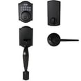 thumbnail image 1 of Defiant Castle Matte Black Door Handleset with Castle Electronic Keypad Deadbolt with Freedom Interior Door Lever, 1 of 1