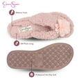 thumbnail image 3 of Jessica Simpson Women's Fluffy Pom Thong House Slide on Slippers with Memory Foam, 3 of 9