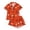 Z36-Orange, variant on FUZHIQ Women Halloween Pajamas Classic Basic Short Sleeve Pjs Quick-Dry for Sleeping, Lounging, Halloween Party