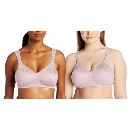 

NY Lingerie 2 Pack Sandshell 18 Hour Bra 4745 Seamless Wire Free Bra