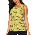 thumbnail image 2 of Picia Floral Squirrel Pattern Women's Workout Tank Top,Breathable Activewear,Slim Fit Athletic Top,Versatile Workout Moisture-wicking top-Small, 2 of 9